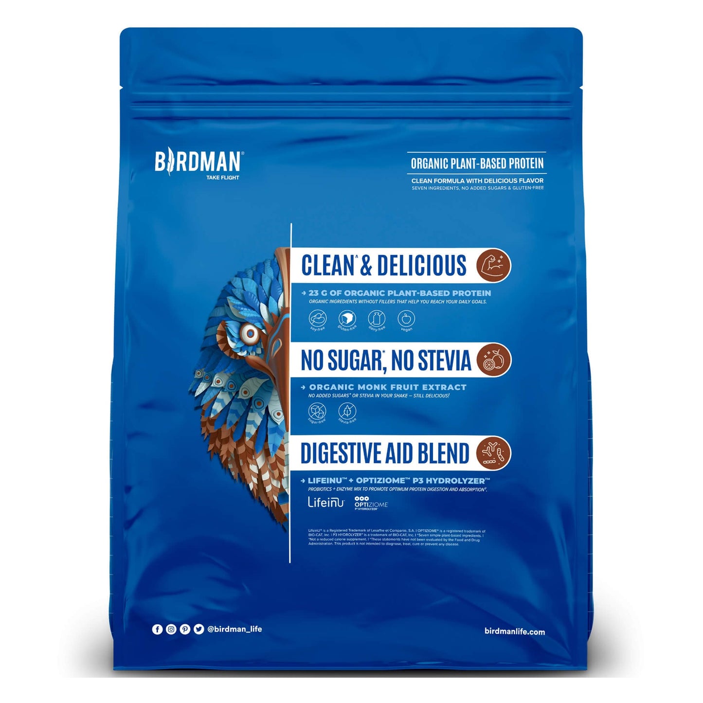 Birdman Falcon Vegan Protein – Chocolate, Organic, Stevia-Free, Keto