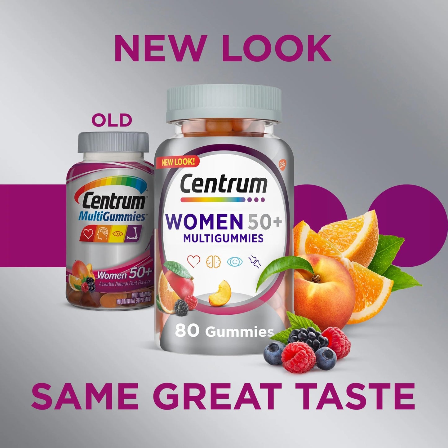 Women’s 50+ Multigummies – Gummy Multivitamin with D, B6 & B12 for Daily Wellness (80 Gummies)