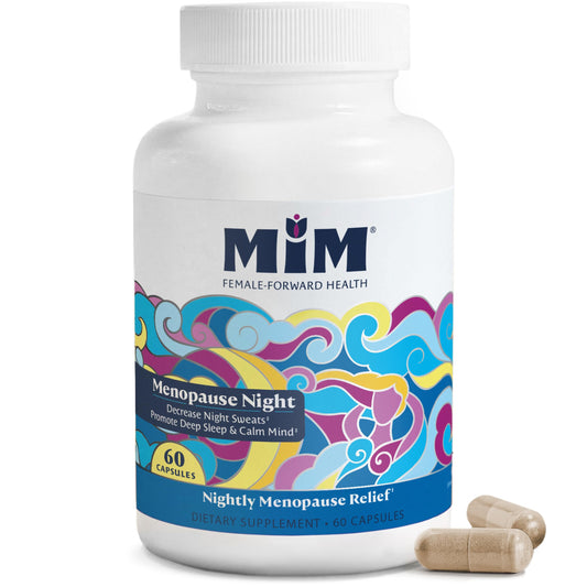 MiM Menopause Night Relief for Women: Powerful, Hormone-Free Relief for Night Sweats, Trouble Sleeping, Deep Sleep, No Melatonin