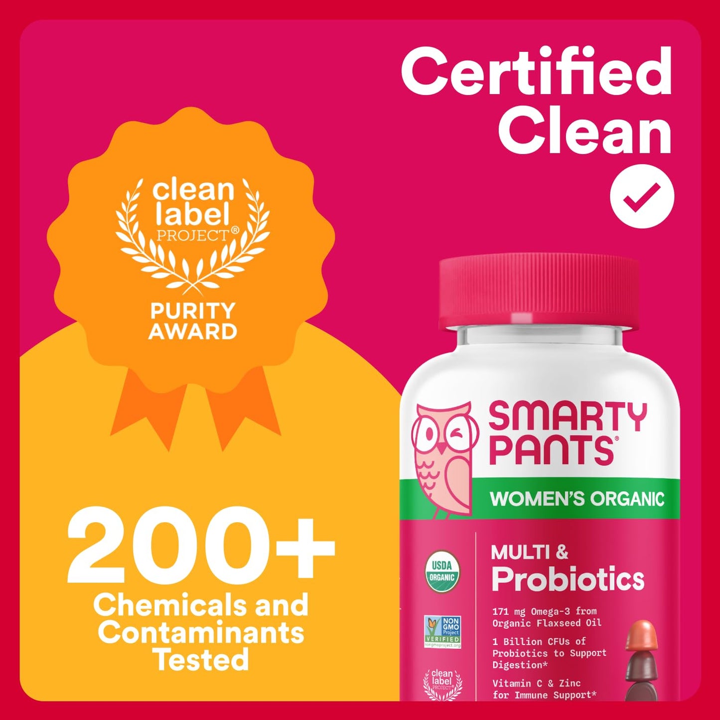 SmartyPants Organic Women’s Multivitamin – Biotin, Probiotics, Omega-3
