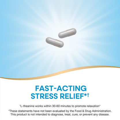 Nature's Way L-Theanine, Stress Support*, Promotes Relaxation*, 200 mg per 2-Capsule Serving, Vegan, 180 Capsules (Packaging May Vary)