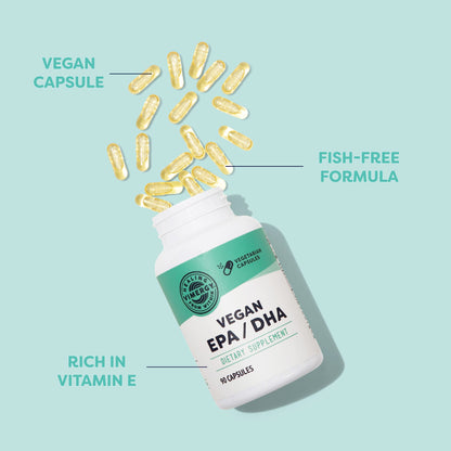 Vimergy EPA/DHA – Vegan Omega-3 for Brain, Eye, Heart Health, 90 Ct