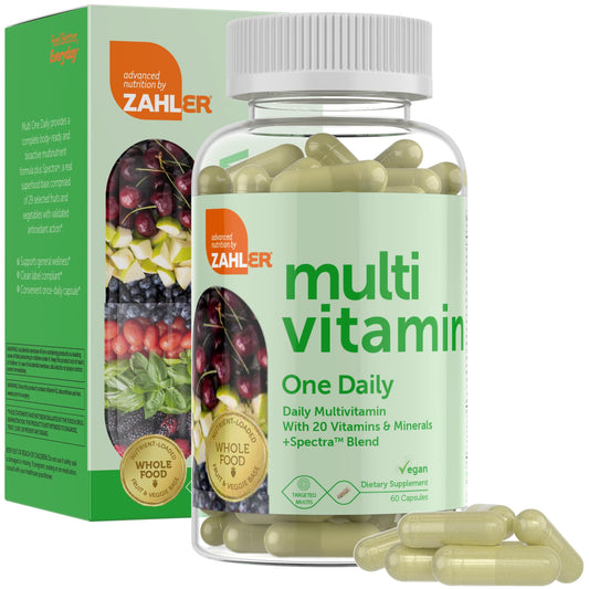 Zahler One Daily Vegan Multivitamins – Whole Food Blend, 60 Ct