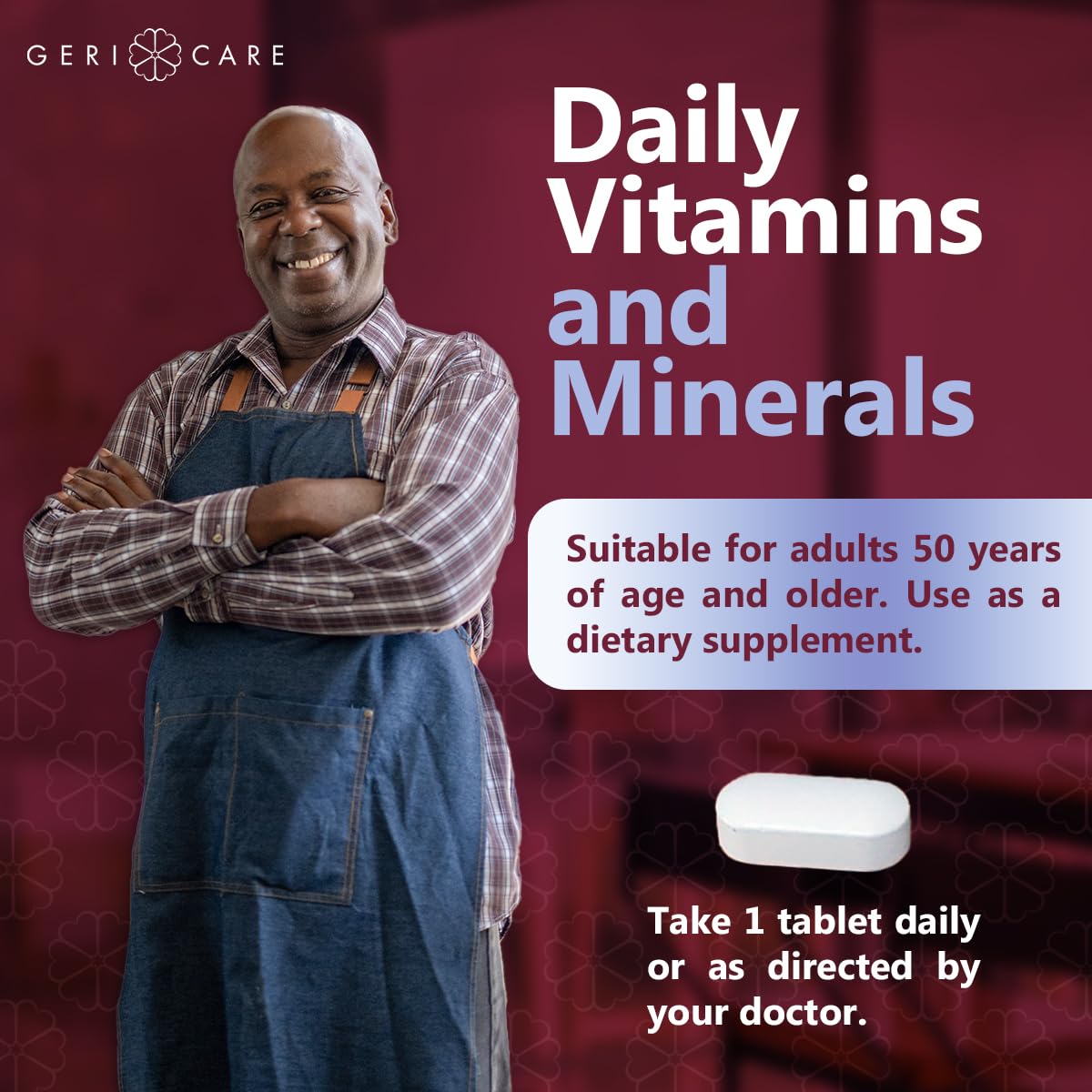 GeriCare Senior 50+ Multivitamin – Immune & Daily Support – 200 Ct