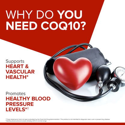 Qunol CoQ10 200mg Softgels – Heart, Vascular & Energy Support – 60 Ct