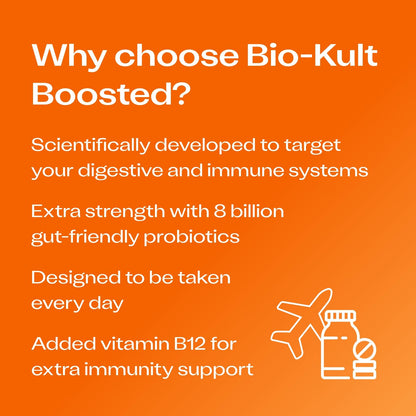 Bio-Kult Boosted – Extra Strength Probiotic + B12 for Gut & Immune Support