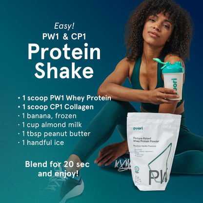 Puori Whey Protein – Grass-Fed, Dark Chocolate, 21g, 1.98 lbs