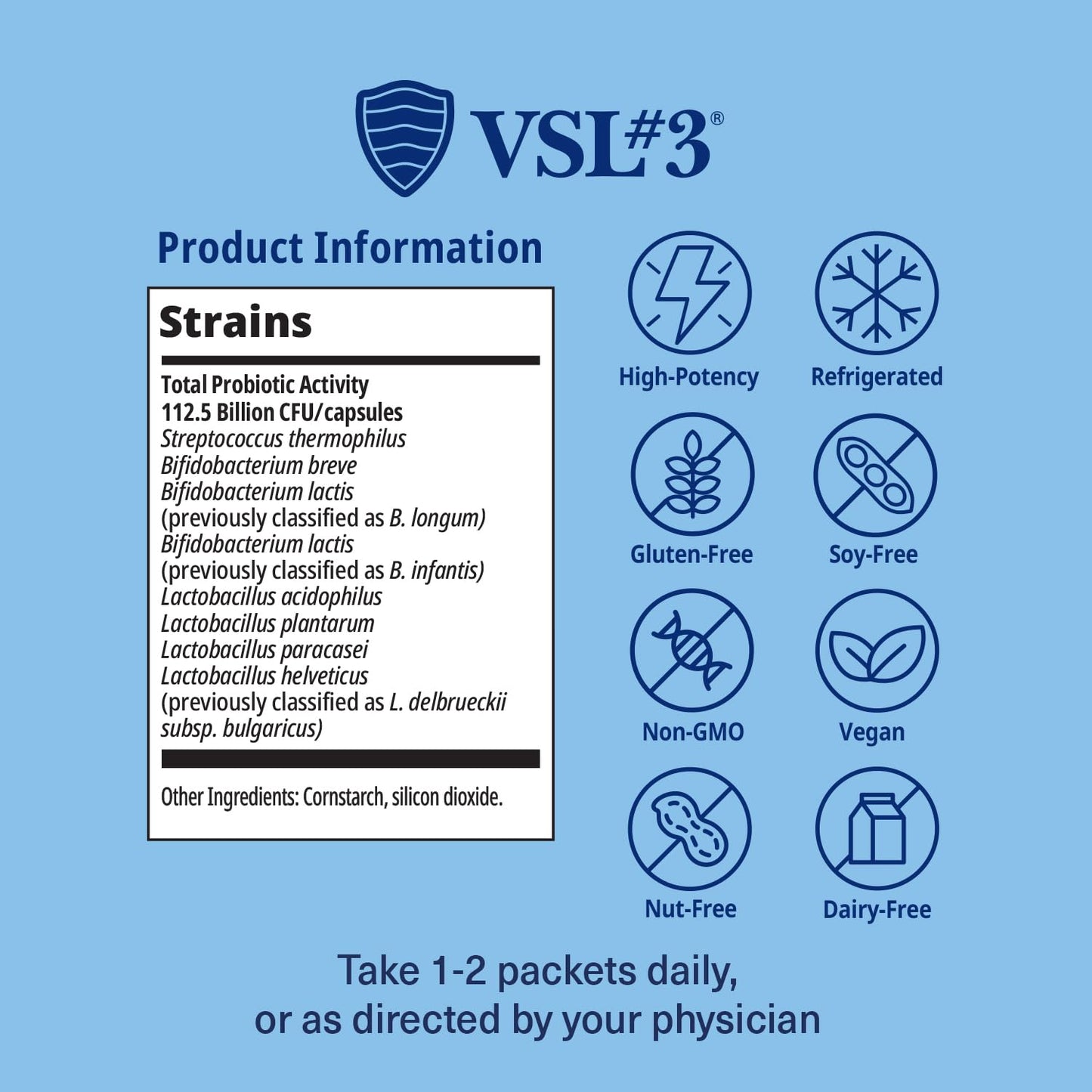 VSL#3 Probiotic Powder – 450B CFUs for IBS, UC & Gut Health Support