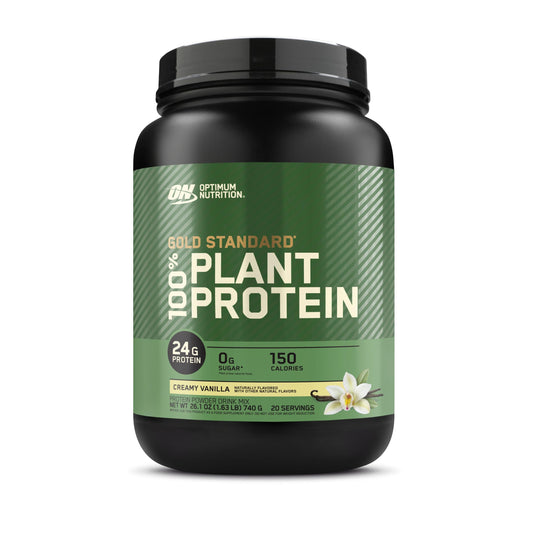 Optimum Nutrition Plant Protein – Vanilla, 24g, Vegan, 20 Servings