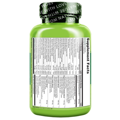 NATURELO Women’s 50+ Multivitamin – Organic, Vegan, Iron-Free 120 Ct