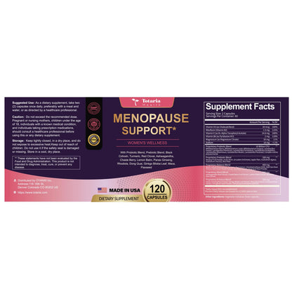 (2 Packs) 40-in-1 Menopause Supplements for Women, Multibenefit & Complete Black Cohosh for Hot Flashes, Night Sweats & Hormone Balance, w/ Probiotics, DIM, Vitex, Dong Quai, Red Clover and More
