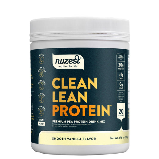 Nuzest Clean Lean Vanilla Protein - Vegan, Gluten-Free, Dairy-Free, 1.1 lb