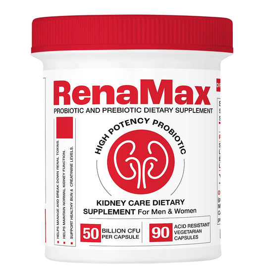 RENAMAX Kidney Restore – Probiotic & Prebiotic Support – 90 Capsules