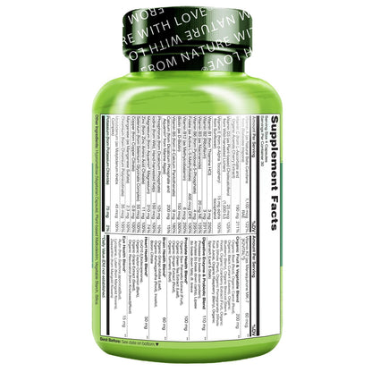 NATURELO Men’s 50+ Multivitamin – Vegan Brain & Heart Support 120 Ct