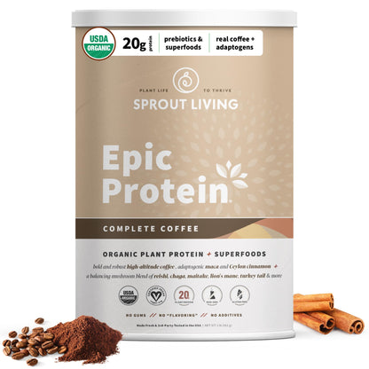 Sprout Living Coffee Protein Powder – Organic, Vegan, Adaptogens – 2 lb
20g Plant Protein | Real Coffee + Adaptogens | Organic | Vegan | 2 lb Bag