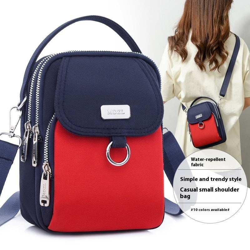 Lightweight water-repellent Oxford shoulder messenger bag for everyday urban use