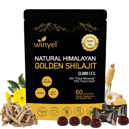 Shilajit Gummies – Energy, Hormone & Mineral Support
Vegan gummies with 85+ trace minerals, ashwagandha & gokshura.