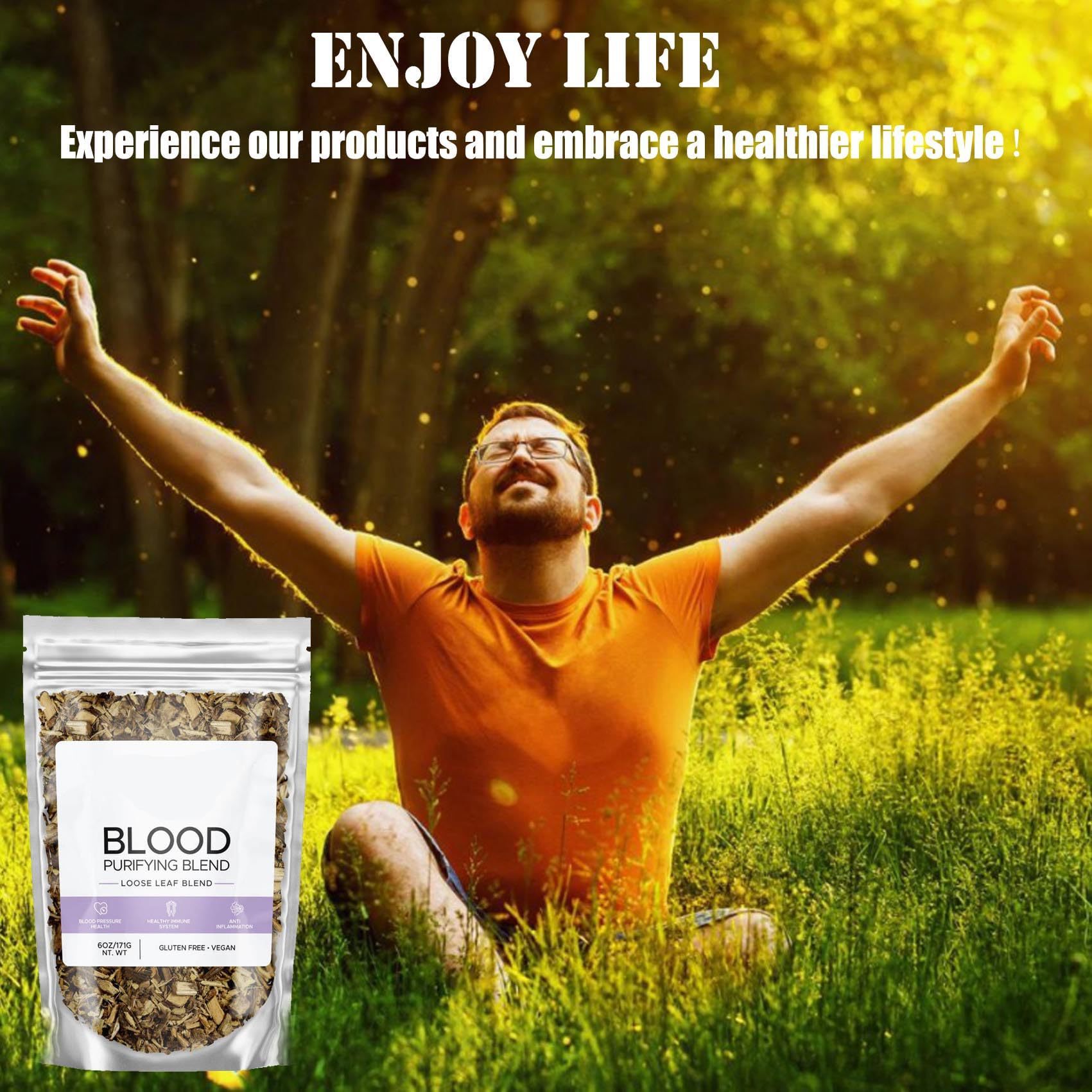 Blood Purification Herbal Tea
Caffeine-free detox blend for circulation, liver & skin health.