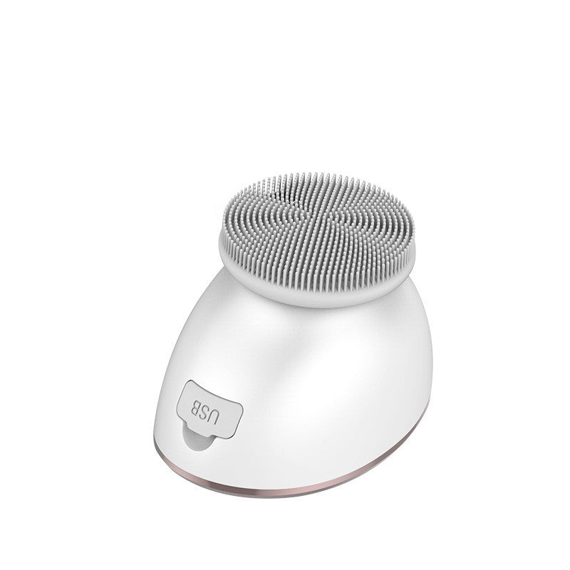 Electric facial cleansing brush removing dirt and impurities