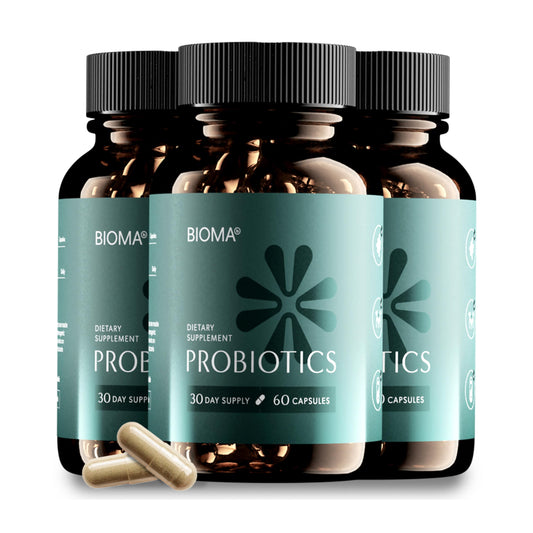 BIOMA Probiotics – 3-in-1 Synbiotic for Complete Gut & Digestive Health