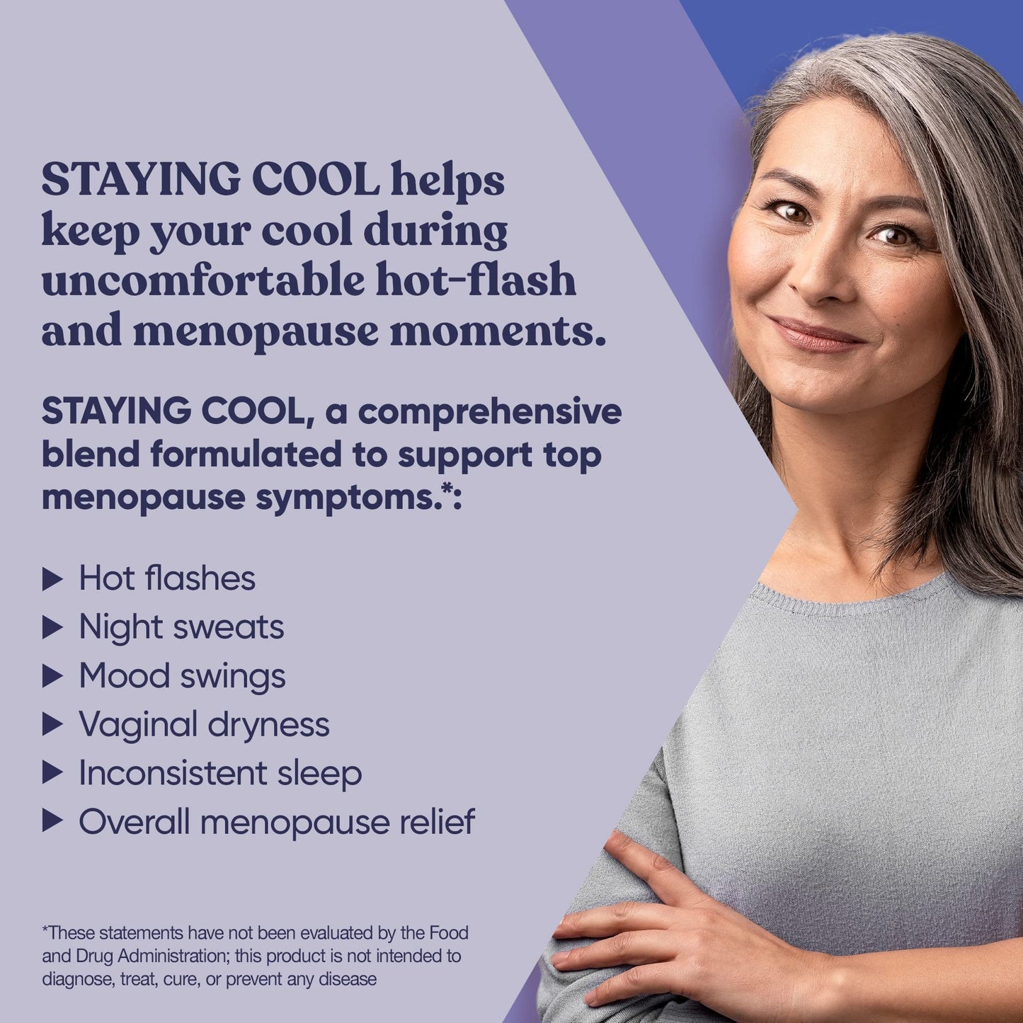 Eu Natural Staying Cool Menopause Supplements for Women – Hormonal Hot Flash Relief, Weight Support, & Night Sweats – Vitex Chaste Tree & Black Cohosh – 60 Vegetarian Soft Capsules
