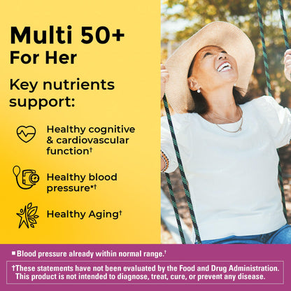 Nature Made Multivitamin for Her 50+ – Daily Women’s Health Support 90 Ct