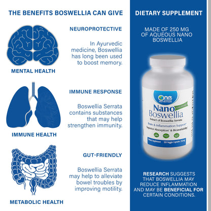 Nano Boswellia 250mg – Cognitive, Brain & Inflammation Support 120 Ct (69 characters)