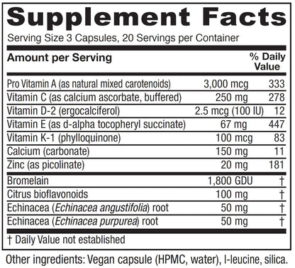 Vitanica Opti-Recovery, Pre & Post Surgery Support, Wound Care, BBL, Tummy Tuck, C Section & Postpartum Vitamin Essentials Healing Support, Scar, Shoulder, Hysterectomy, Breast & Lipo, Vegan, 60 Caps
