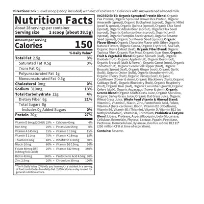 Garden of Life Meal Replacement – Chocolate, Vegan Protein, 28 Servings