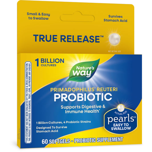 Nature’s Way Reuteri Pearls – 1B CFU, Digestive & Immune Health Support