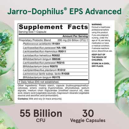 Jarro-Dophilus EPS Advanced – 55B CFU Probiotics for Digestive Support