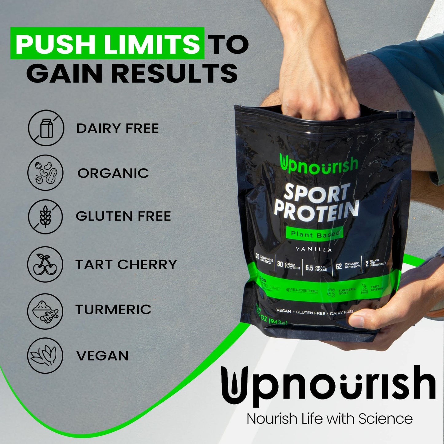 Vegan Sport Protein – Vanilla, 30g Protein, BCAAs & Probiotics