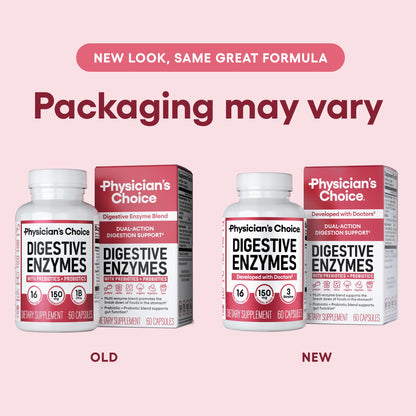 Physician's CHOICE Digestive Enzymes – Gut Health, Bloating & Probiotic Support