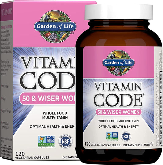 Garden of Life Women’s 50+ Multivitamin with Probiotics – 120 Ct