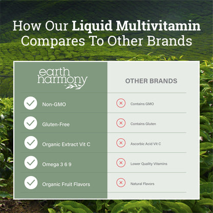 Earth Harmony Liquid Multivitamin – Energy & Immunity, 32 oz