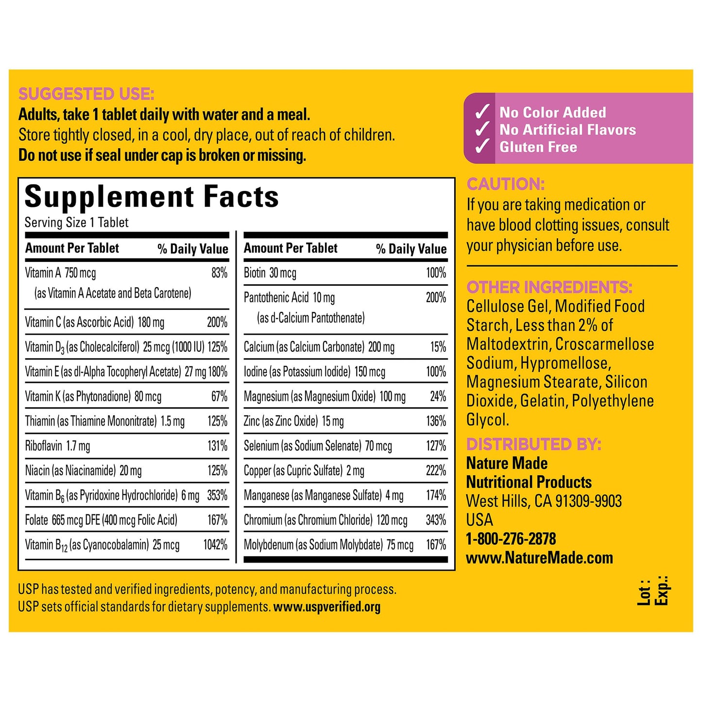 Nature Made Multivitamin for Her 50+ – Daily Women’s Health Support 90 Ct