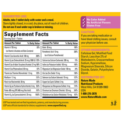 Nature Made Multivitamin for Her 50+ – Daily Women’s Health Support 90 Ct