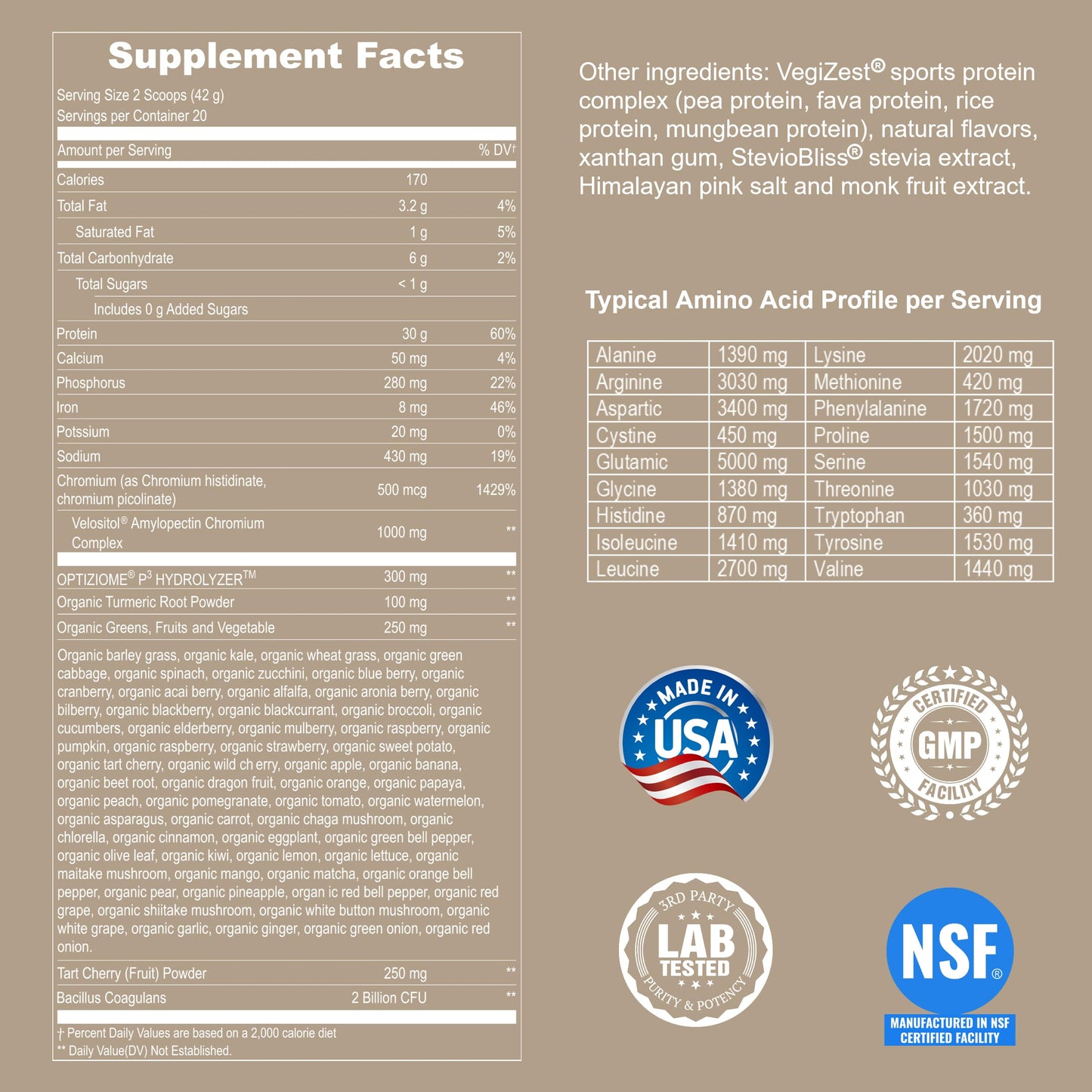 Vegan Sport Protein – Vanilla, 30g Protein, BCAAs & Probiotics