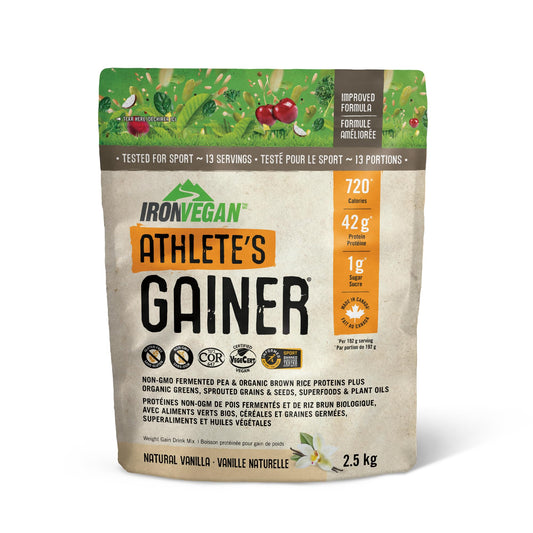 IRONVEGAN Gainer – Vanilla Plant-Based Mass Protein with Superfoods