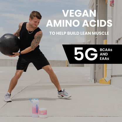 AminoLean Pre Workout – Energy & Weight Support, Pink Lemonade, 30 Ct