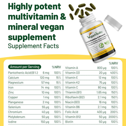 Vegan Immunity Booster Bundle – Multivitamin + Omega 3 – 6 Months