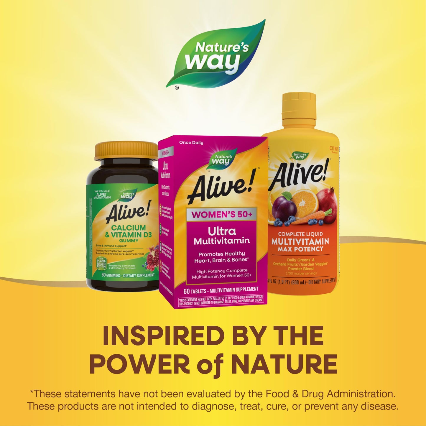 Nature’s Way Alive! Women’s 50+ Multivitamin – Brain, Bone & Heart 60 Ct