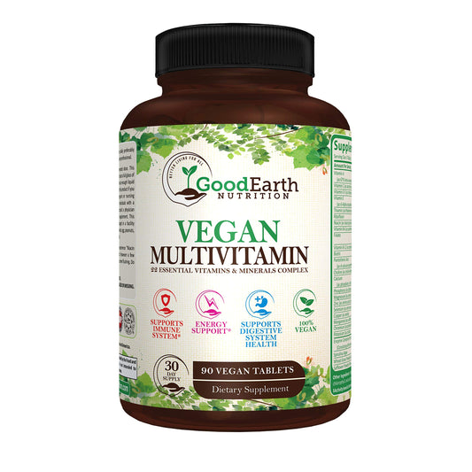 Vegan Daily Multivitamin – A, B, D3, Zinc, Antioxidants – Men & Women