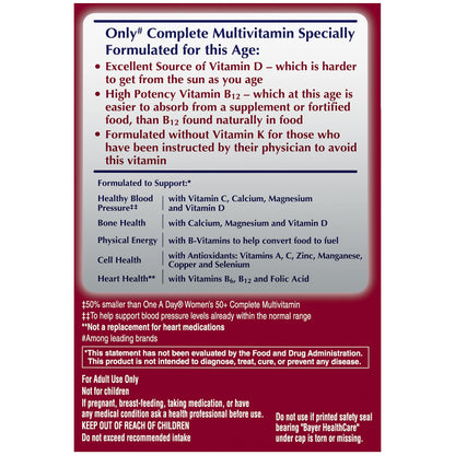 One A Day Proactive 65+ Multivitamin – Daily Support with Calcium, D, Zinc