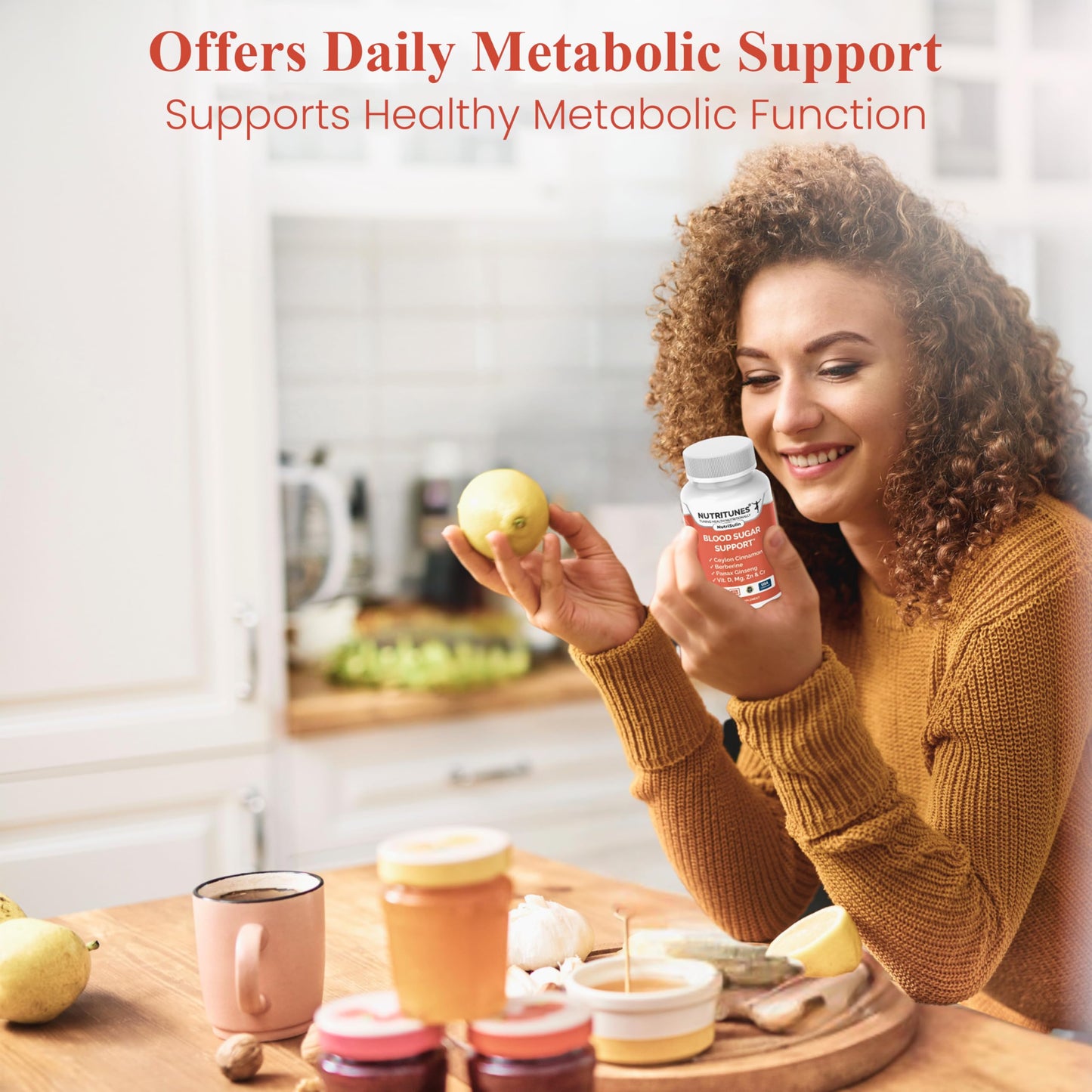 Nutritunes Blood Sugar Support – Cinnamon, Berberine & Chromium – 90 Ct