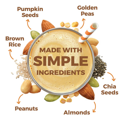 Orgain Simple Vegan Protein – Peanut Butter, 20g Clean Protein, No Additives