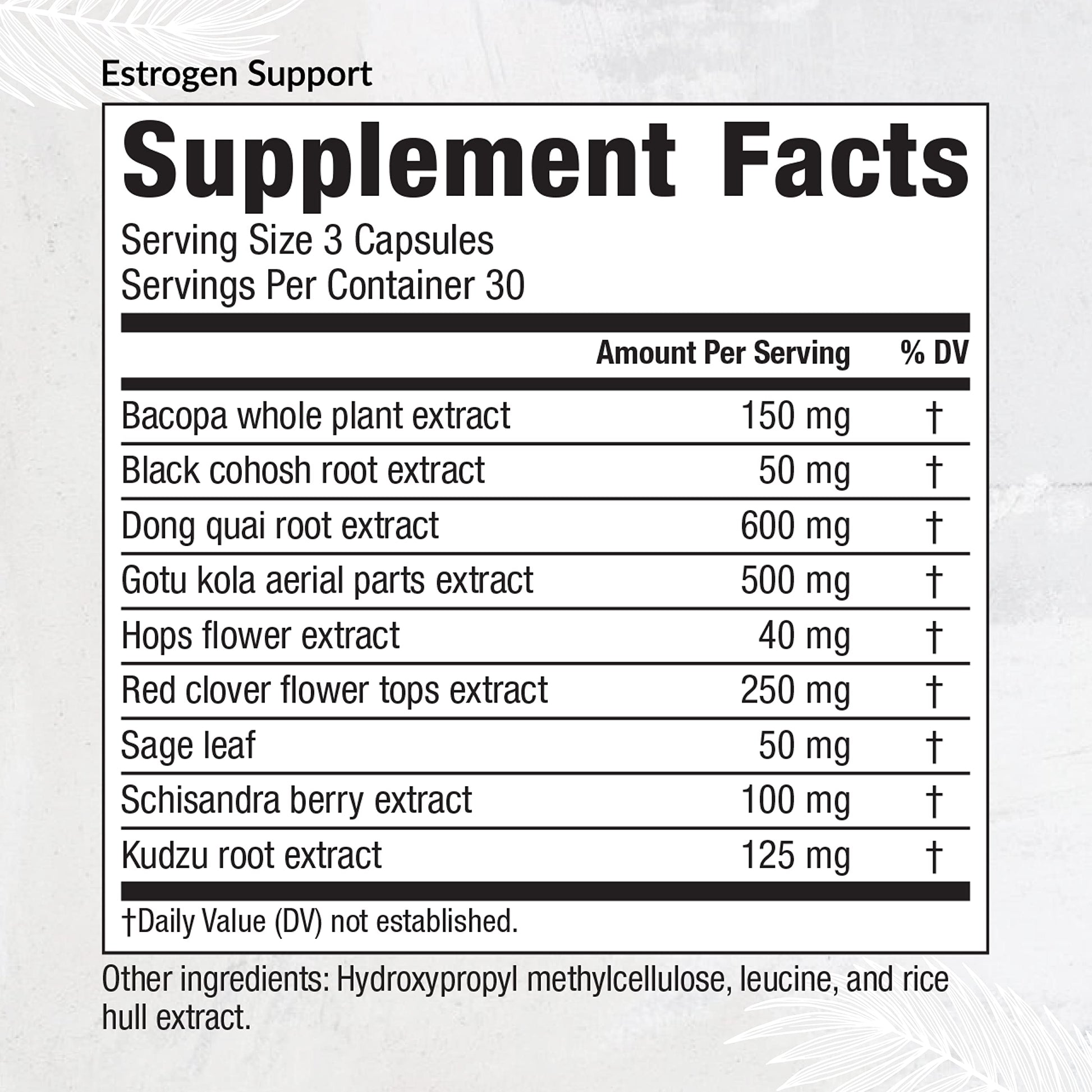 Equilife Estrogen Support Supplement for Women – Herbal Hormone Balance, 90 Capsules