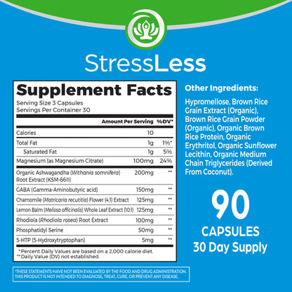 Orgain StressLess – Vegan Stress Relief with GABA, Ashwagandha & Mg