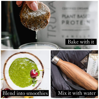 Truvani Vegan Pea Protein Powder | Vanilla | 20g Organic Plant Based Protein | 10 Servings | Keto | Gluten & Dairy Free | Low Carb | No Added Sugar