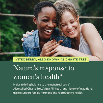 Gaia Herbs Vitex Berry - Supports Hormone Balance & Fertility for Women - Healthy Progesterone for Menstrual Health - 180 Vegan Caps (90-Day Supply)